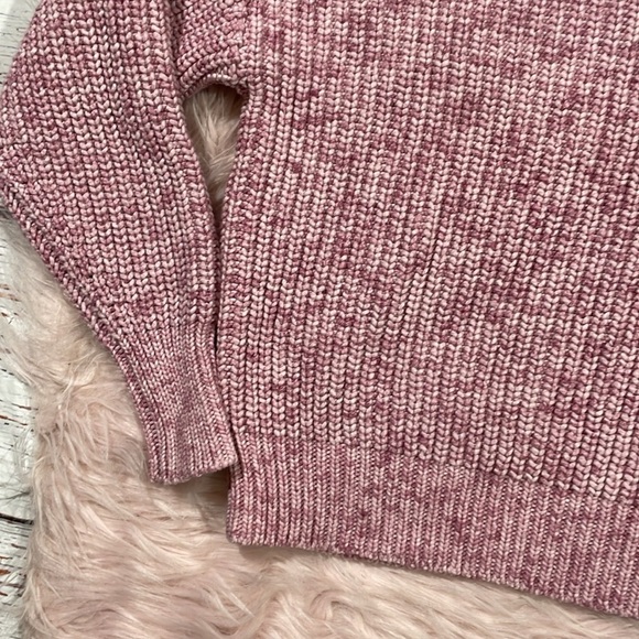 J. Crew Pink Marled cotton-blend crewneck sweater - Picture 9 of 10